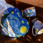 2 tazas de té Noche Estrellada Van Gogh Caja Corazon Abierta